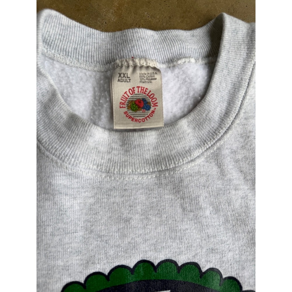 Fruit Of The Loom Sweatshirt Vermeer University Xxl Gray Vintage 90s Made In Usa View 4